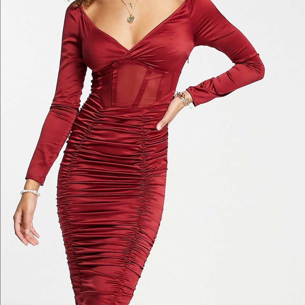 Sexy ruched cocktail formal dress